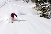 Briony Abraham skiing in Utah